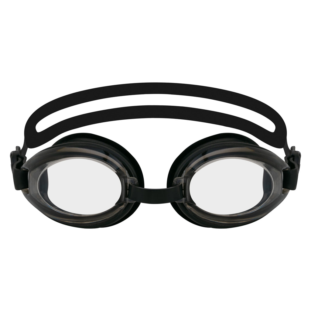 EyeInsist Black Swimming Goggles Adjustable Size