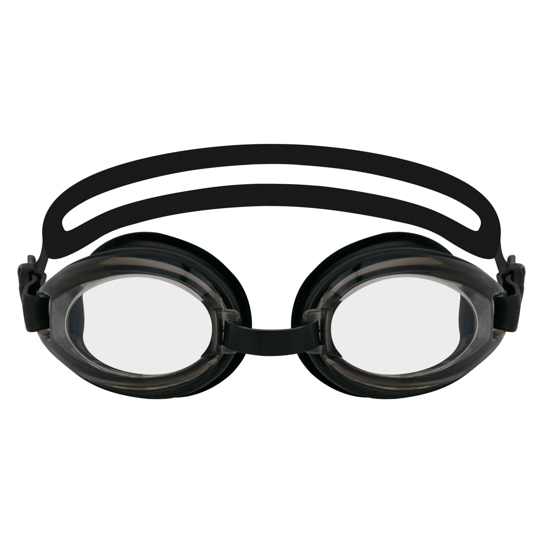EyeInsist Black Swimming Goggles Adjustable Size
