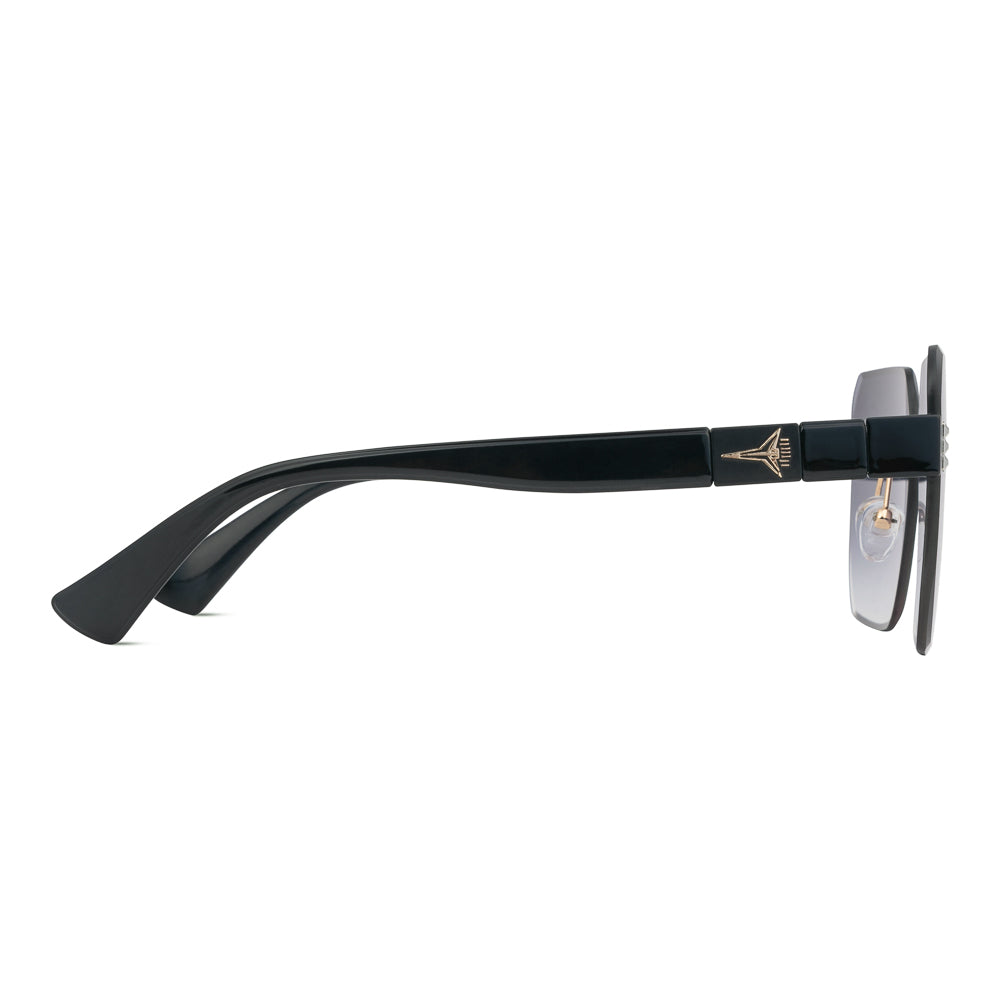 EyeInsist Empress Rimless Oversized Square Gold Black Gradient