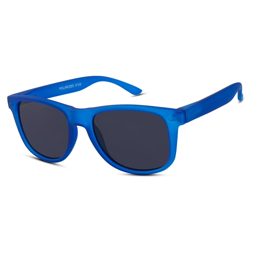 EyeInsist Kreed Polarized Wayfarer Matt Blue