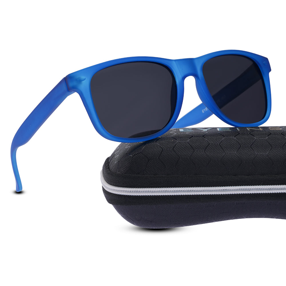 EyeInsist Kreed Polarized Wayfarer Matt Blue