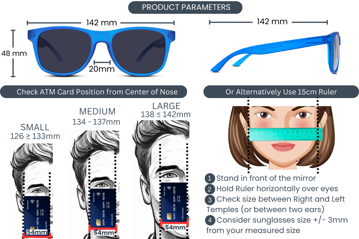 EyeInsist Kreed Polarized Wayfarer Matt Blue