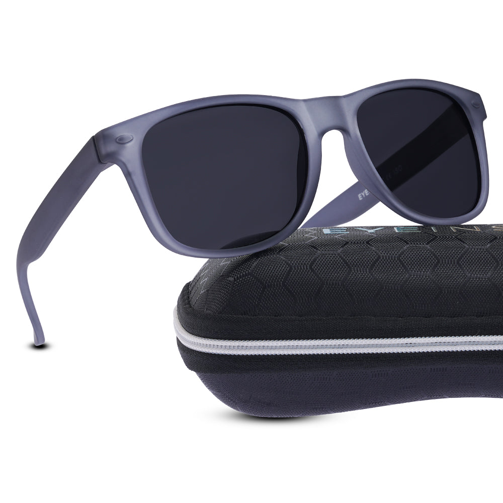 EyeInsist Kreed Wayfarer Matt Grey - First Free Sunglass