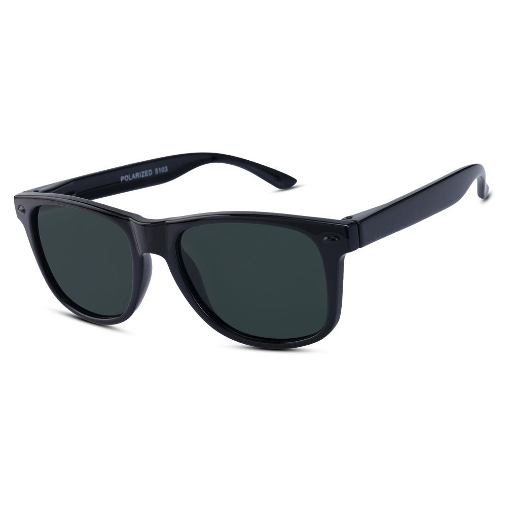 EyeInsist Kreed Wayfarer Shine Black - First Free Sunglass