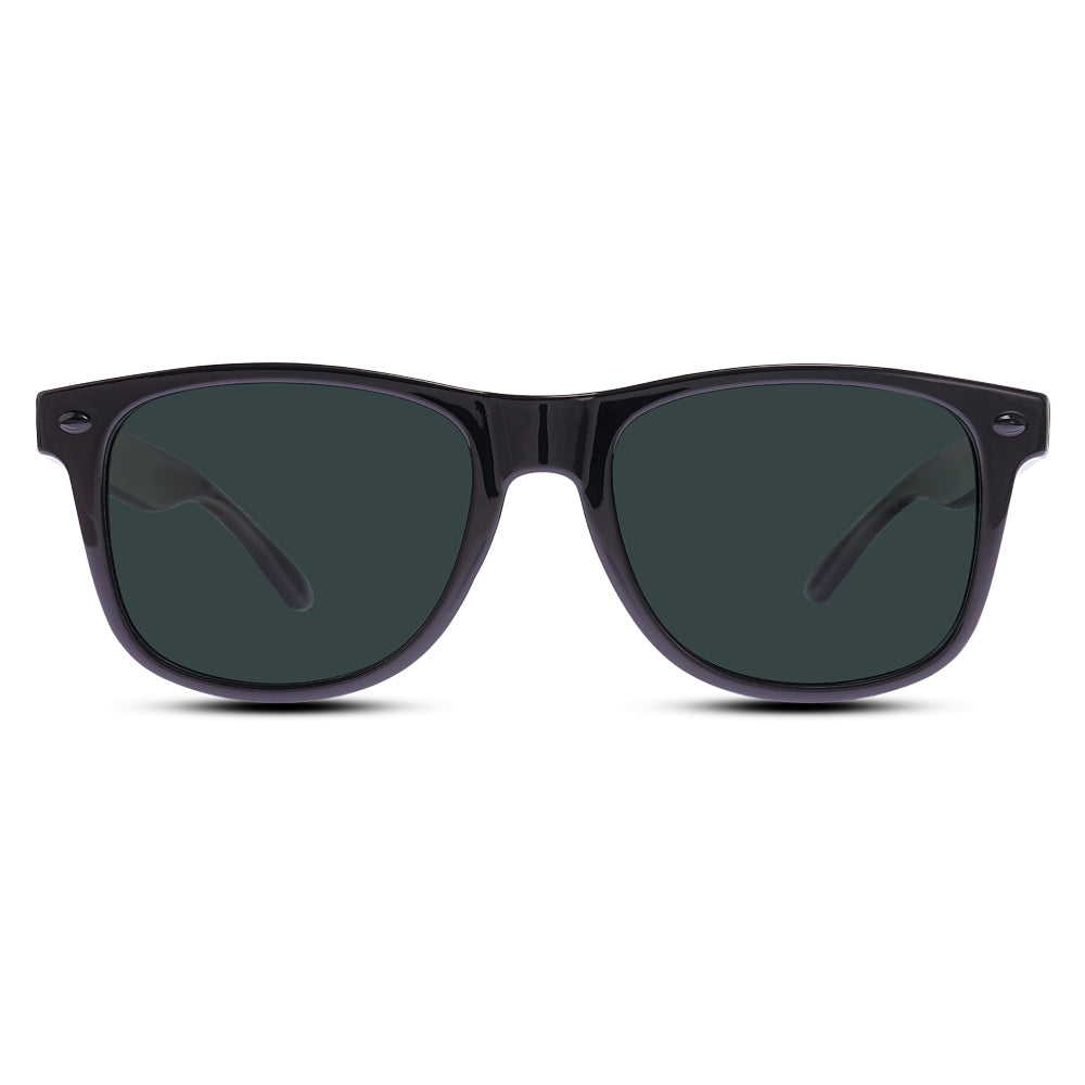 EyeInsist Kreed Wayfarer Shine Black - First Free Sunglass
