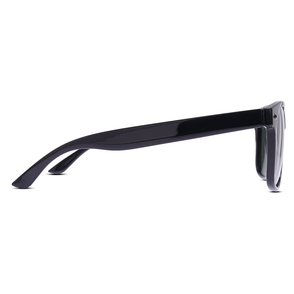 EyeInsist Kreed Wayfarer Shine Black - First Free Sunglass