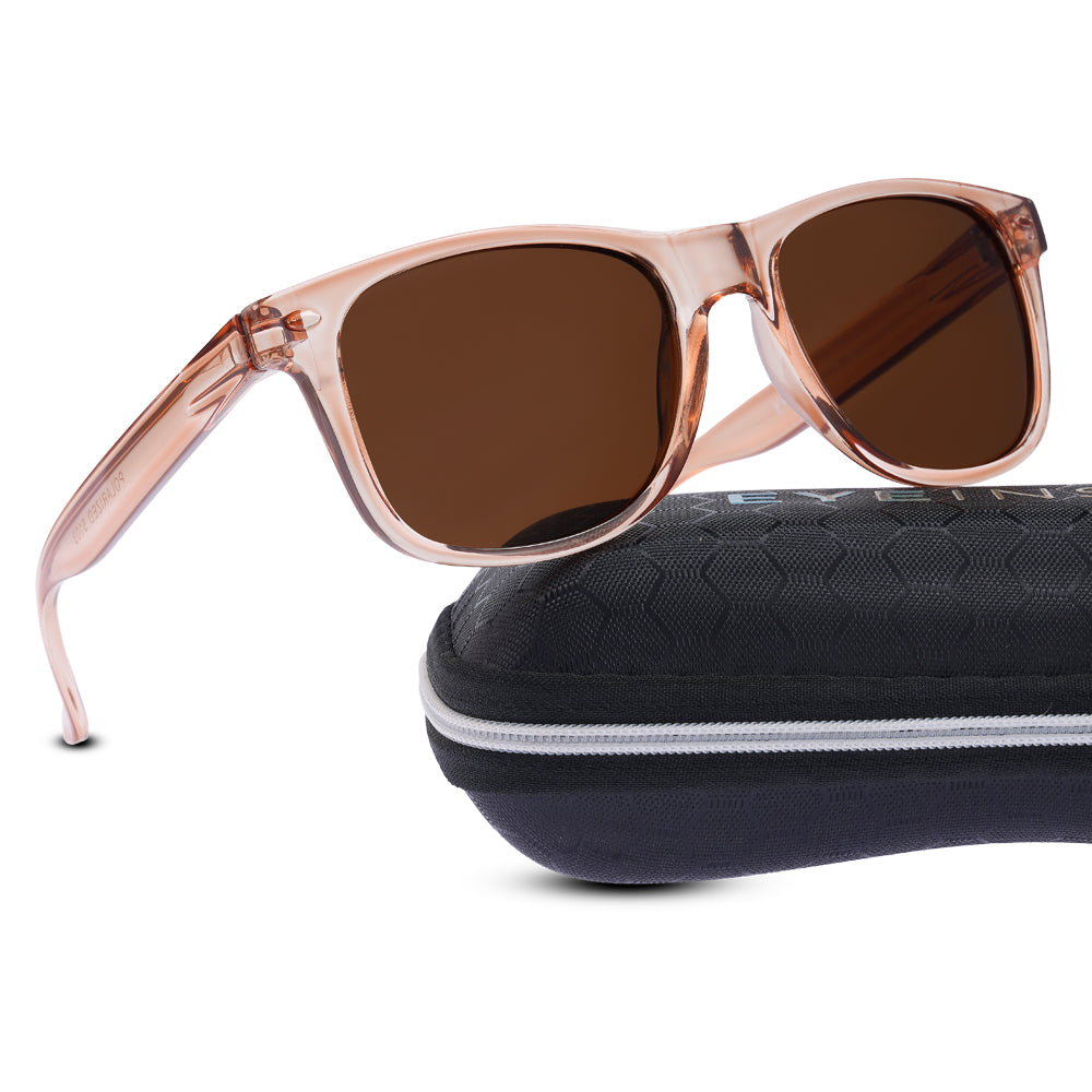 EyeInsist Kreed Polarized Wayfarer Light Brown