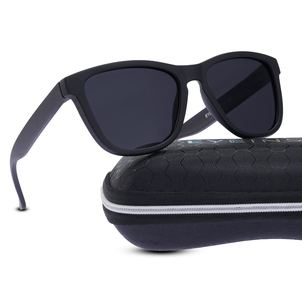 EyeInsist Crux Trapezoid Velvet Black - First Free Sunglass