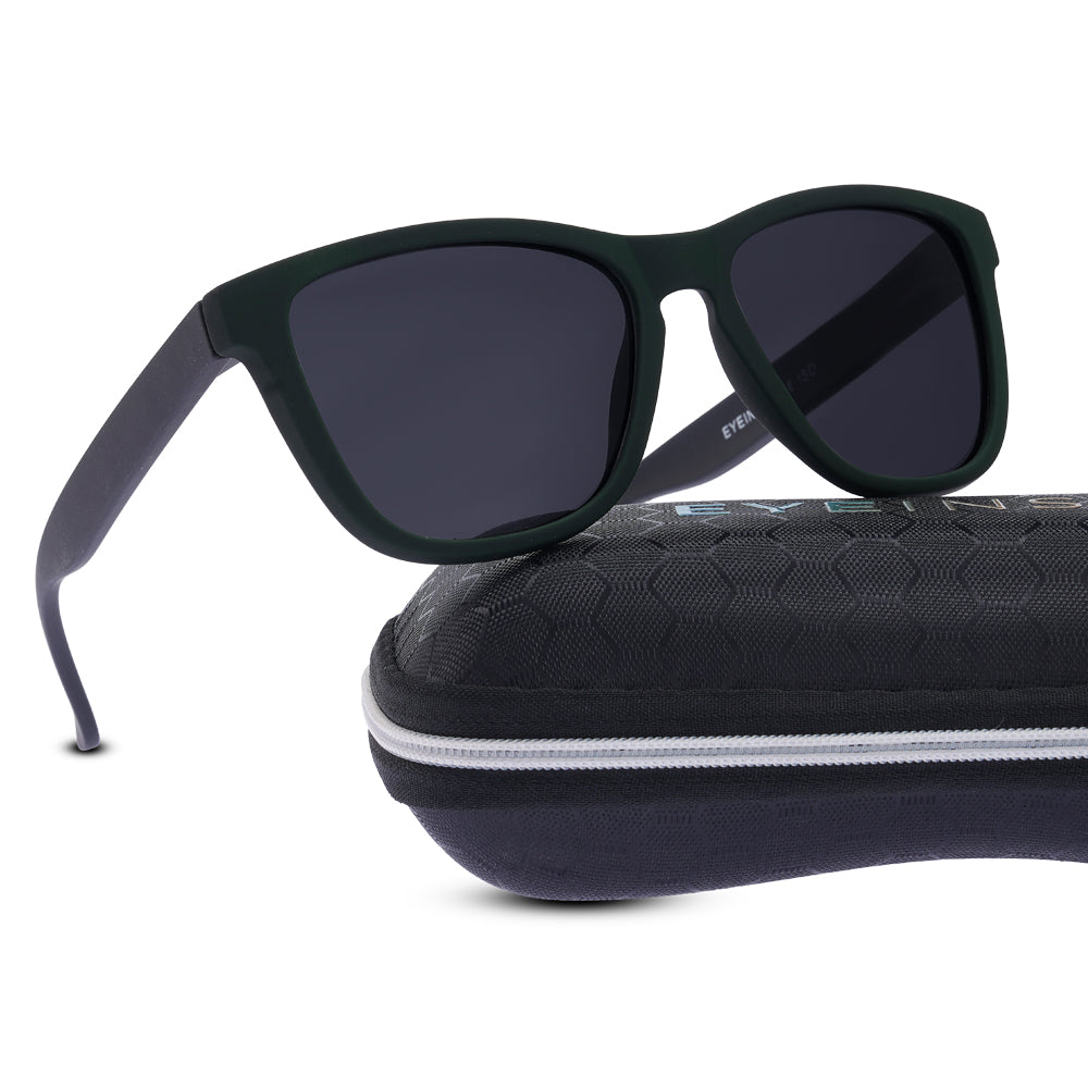 EyeInsist Crux Polarized Trapezoid Matt Green
