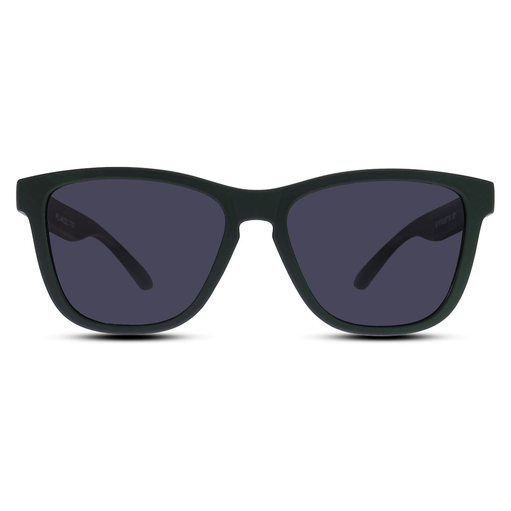 EyeInsist Crux Trapezoid Matt Green - First Free Sunglass