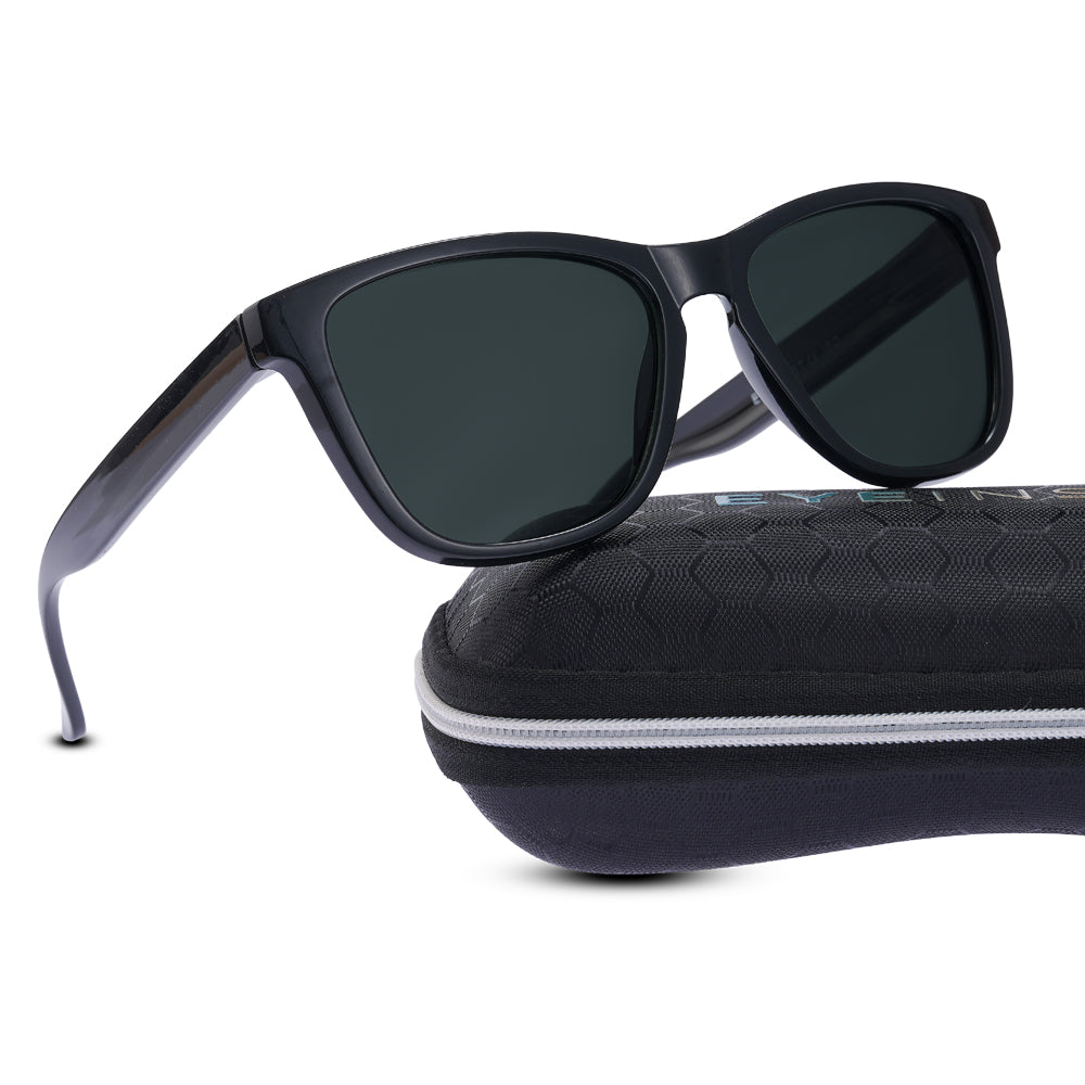 EyeInsist Crux Polarized Trapezoid Shine Black
