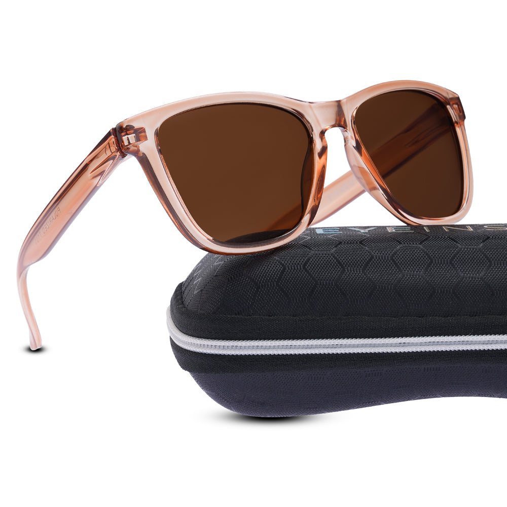 EyeInsist Crux Trapezoid Light Brown - First Free Sunglass