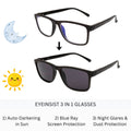 EyeInsist Pulse 3 in 1 Square Matt Black