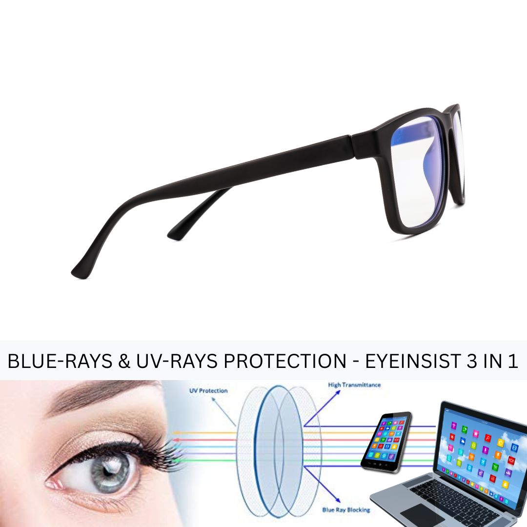 EyeInsist Pulse 3 in 1 Square Matt Black