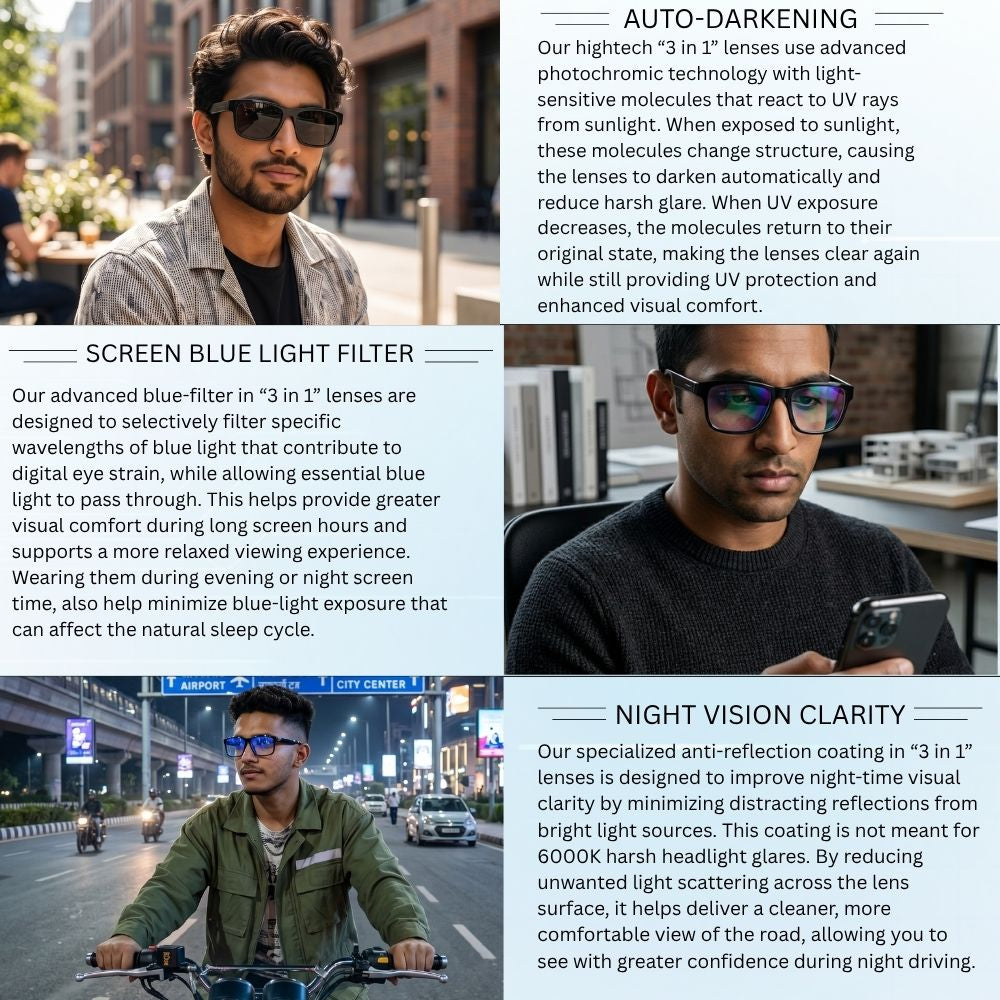 Smart Bluetooth "3 in 1" Glasses - A02