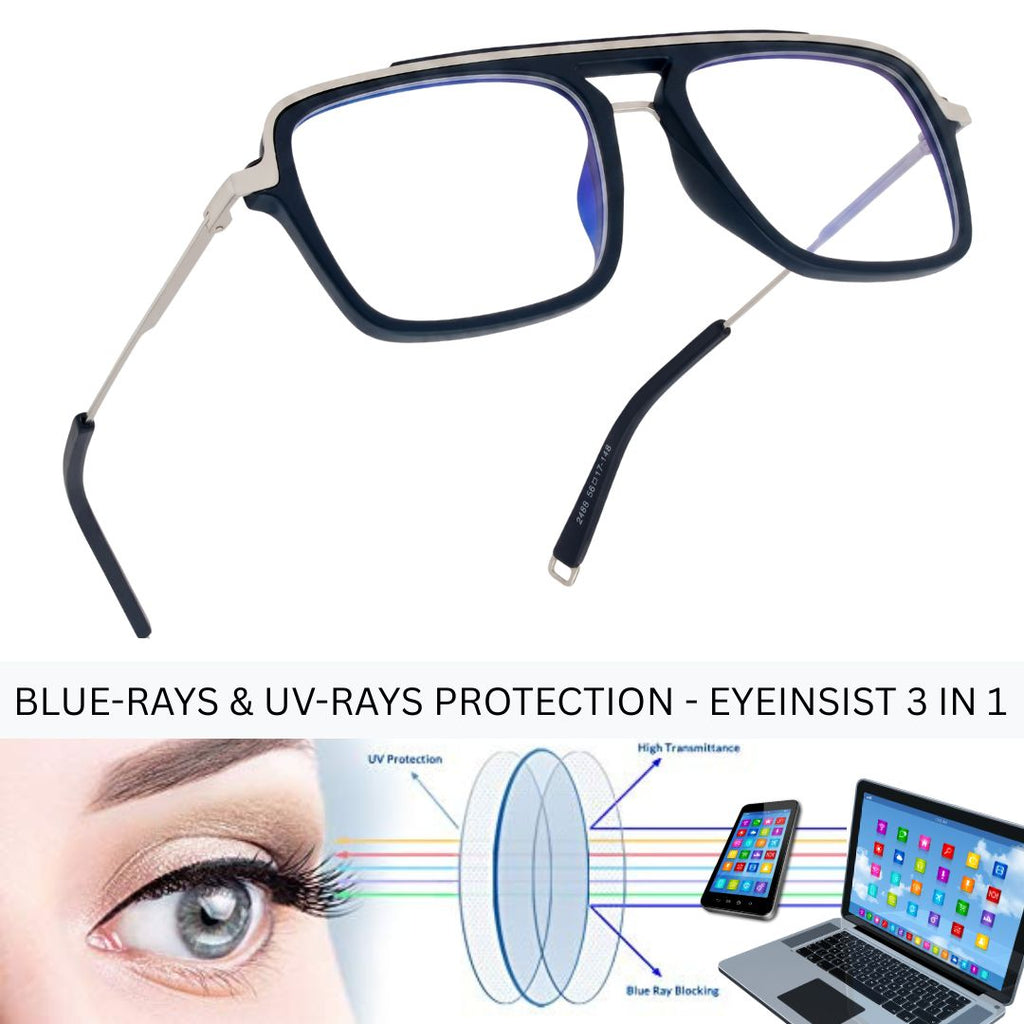EyeInsist Cool Prespective 3 in 1 Rectangle Matt Blue