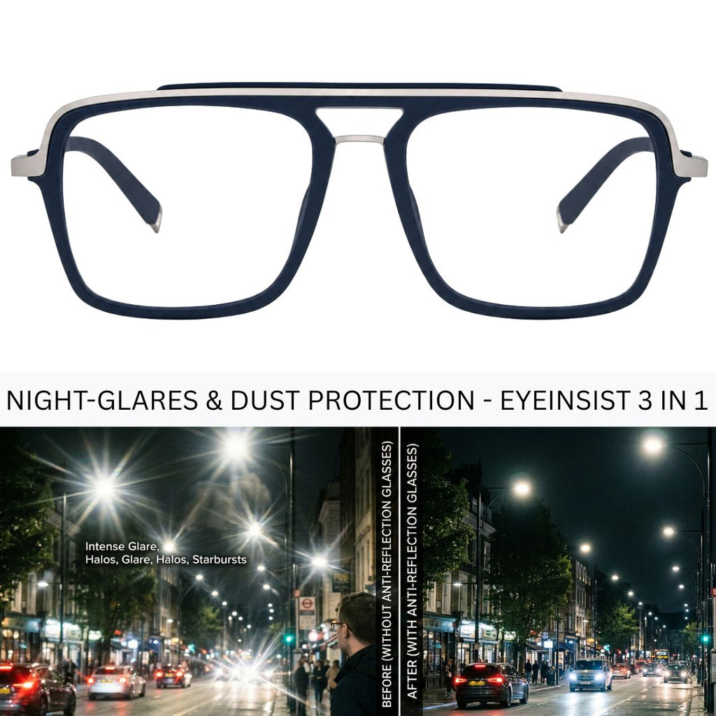 EyeInsist Cool Prespective 3 in 1 Rectangle Matt Blue