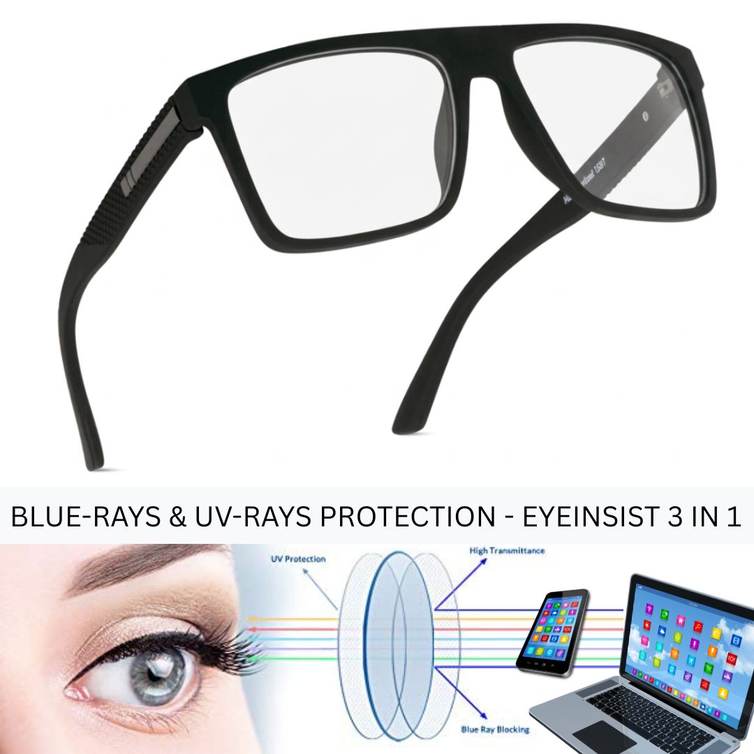 EyeInsist Dominator 3 in 1 Square Matt Black