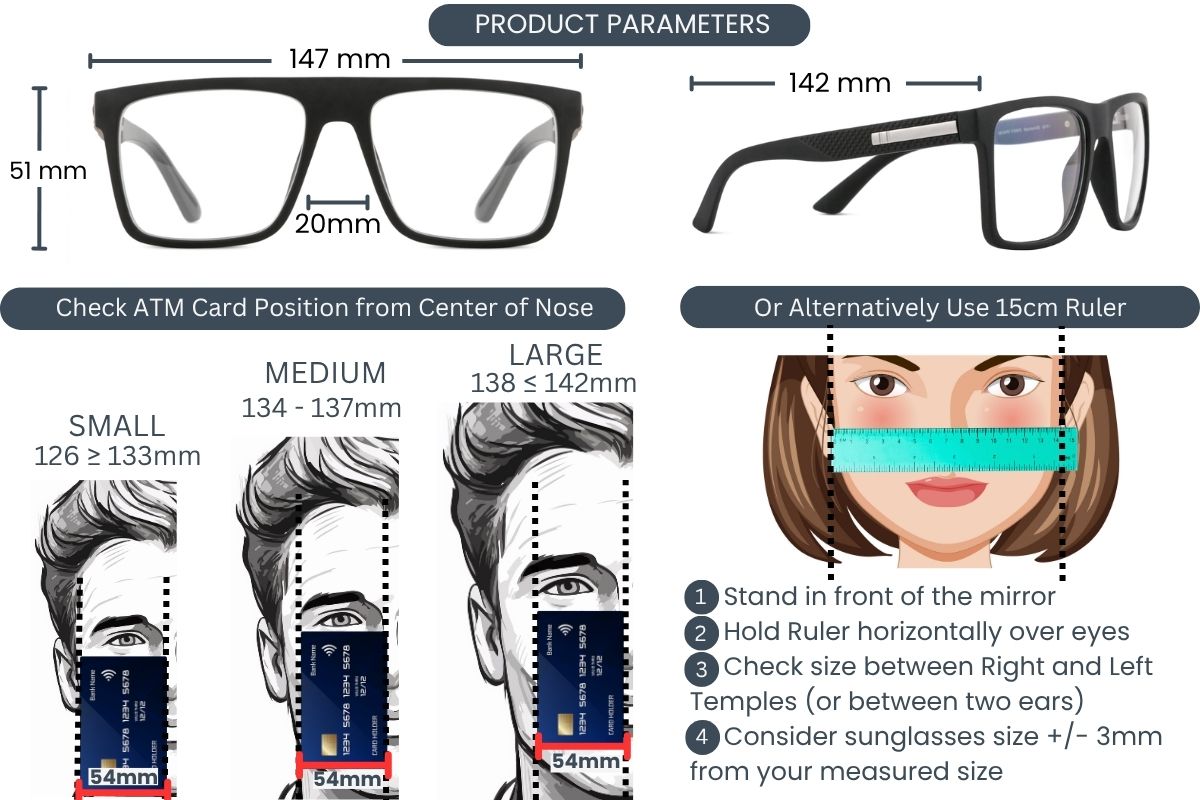 EyeInsist Dominator 3 in 1 Square Matt Black