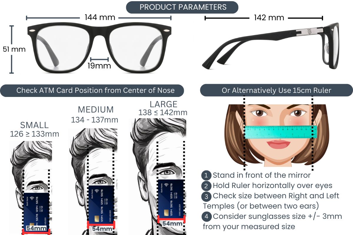 EyeInsist Neoway 3 in 1 Wayfarer Matt Black