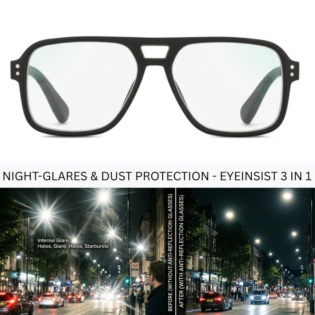 EyeInsist StreetPro 3 in 1 Square Matt Black
