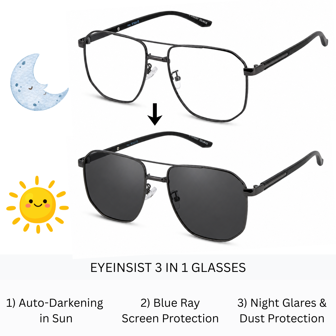 EyeInsist Altitude Arc  3 in 1 Modern Aviator Grey