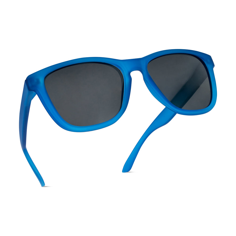 EyeInsist Crux Trapezoid Matt Blue - First Free Sunglass