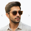 EyeInsist Dictate Polarized Square Light Brown