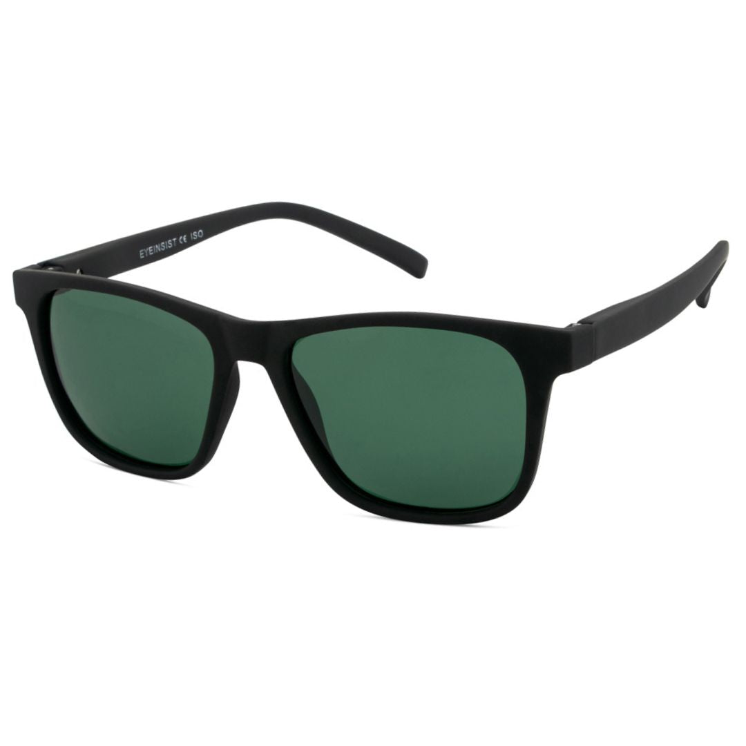 EyeInsist Dictate Polarized Square Matt Black-Green Lens