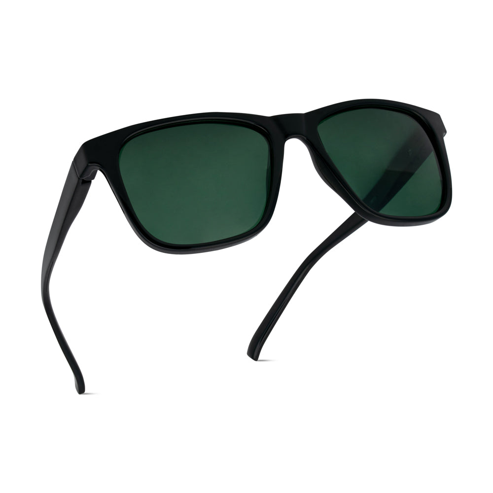 EyeInsist Dictate Polarized Square Shine Black-Green Lens