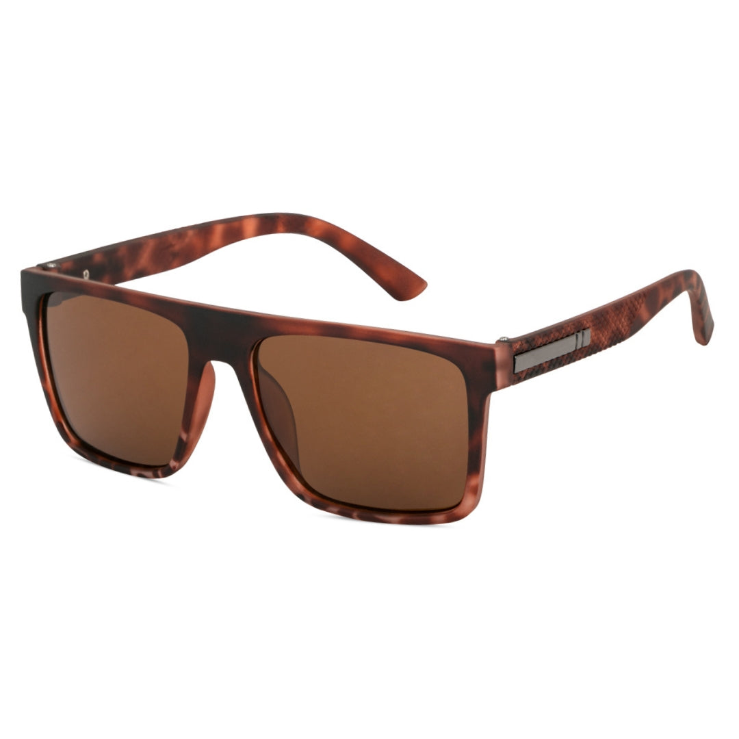 EyeInsist Dominator Polarized Square Brown Leopard