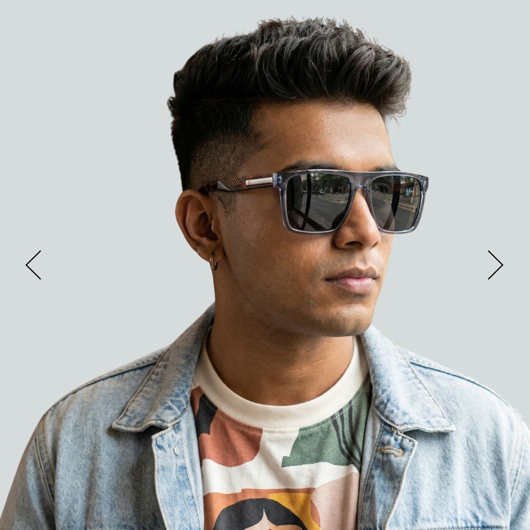 EyeInsist Dominator Polarized Square Grey Leopard