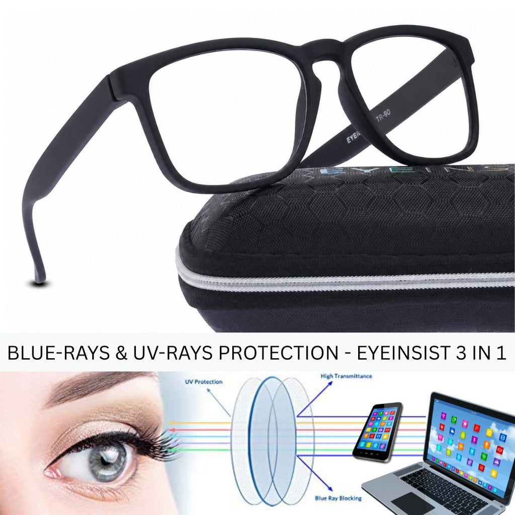 EyeInsist Jaxen 3 in 1 Trapezoid Matt Black