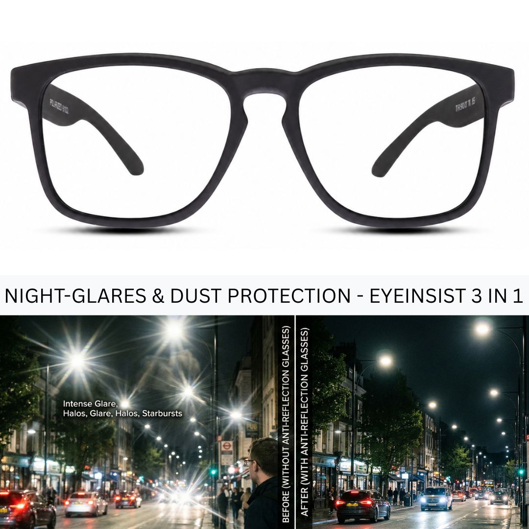 EyeInsist Jaxen 3 in 1 Trapezoid Matt Black