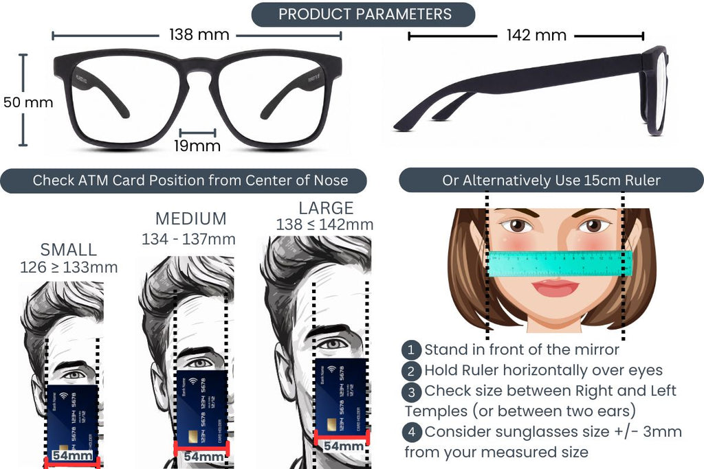 EyeInsist Jaxen 3 in 1 Trapezoid Matt Black