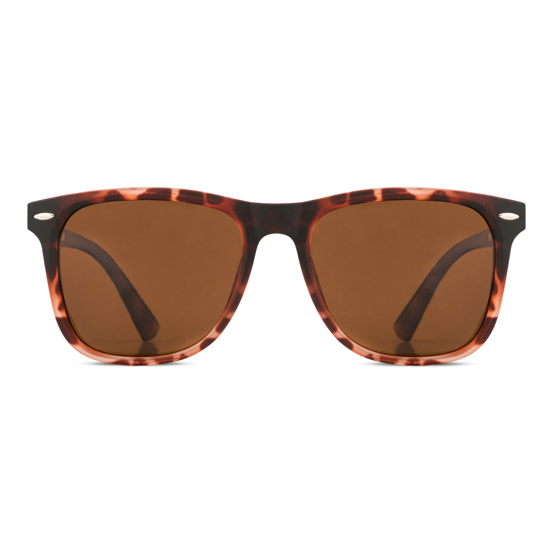 EyeInsist Neoway Polarized Wayfarer Brown Leopard