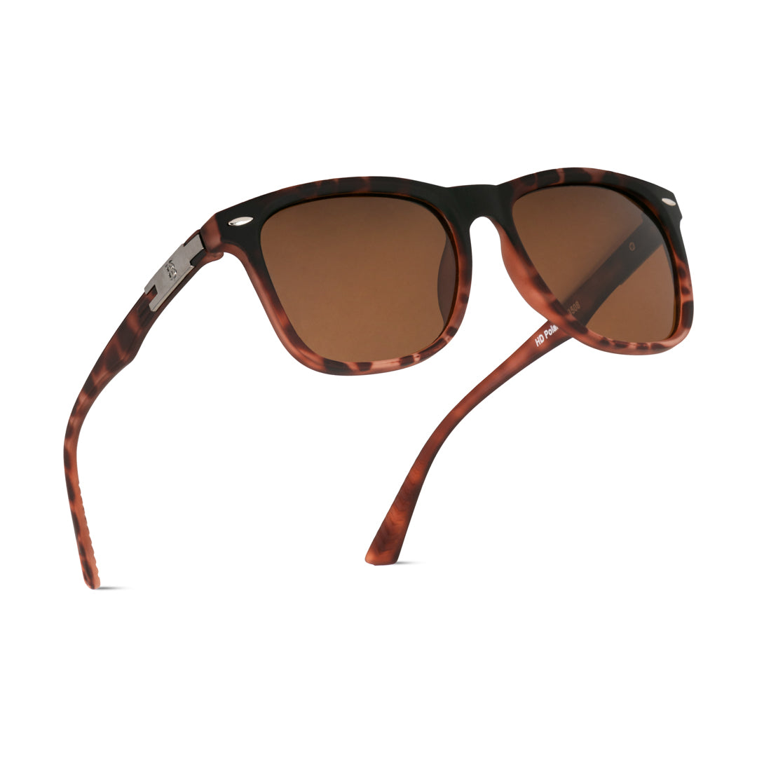 EyeInsist Neoway Polarized Wayfarer Brown Leopard