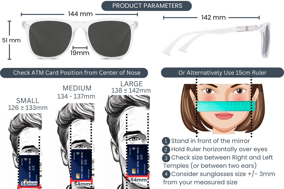 EyeInsist Neoway Polarized Wayfarer Clear