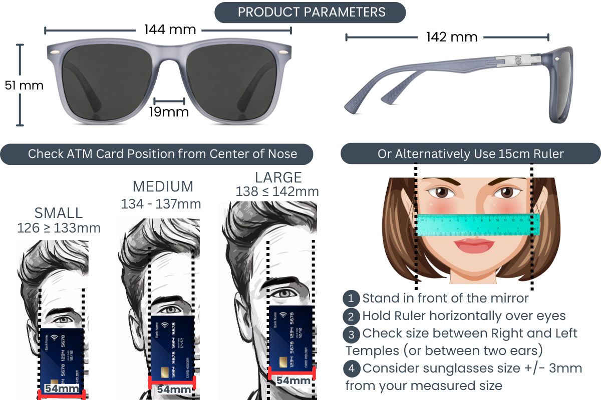 EyeInsist Neoway Polarized Wayfarer Matt Grey