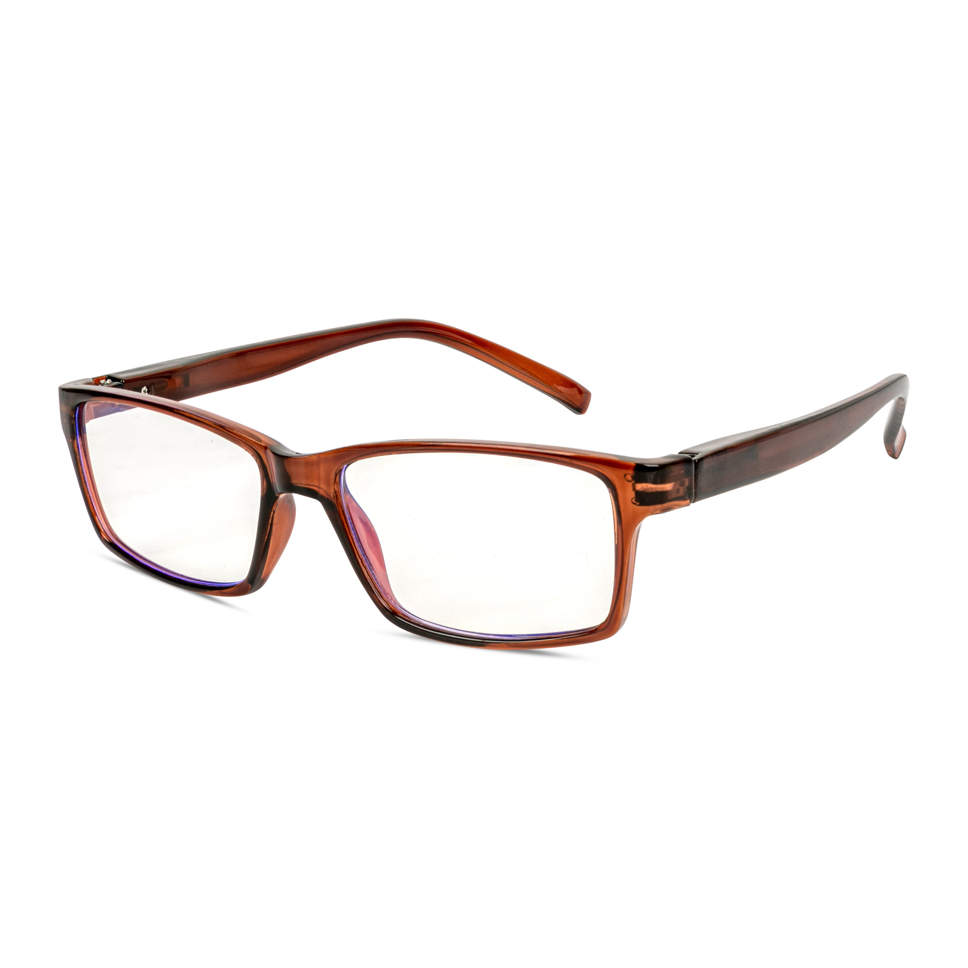 EyeInsist Serene Blue Light Filter Reading Glasses - Brown