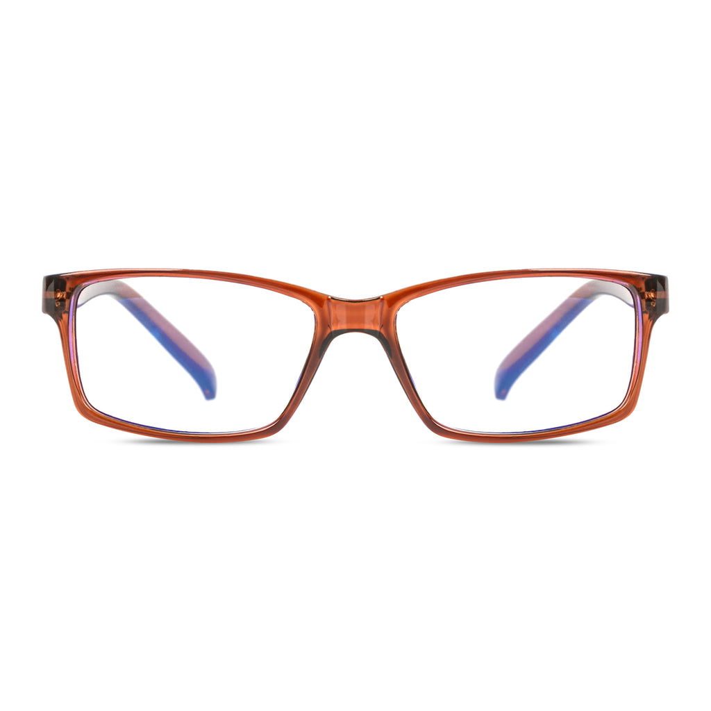 EyeInsist Serene Blue Light Filter Reading Glasses - Brown