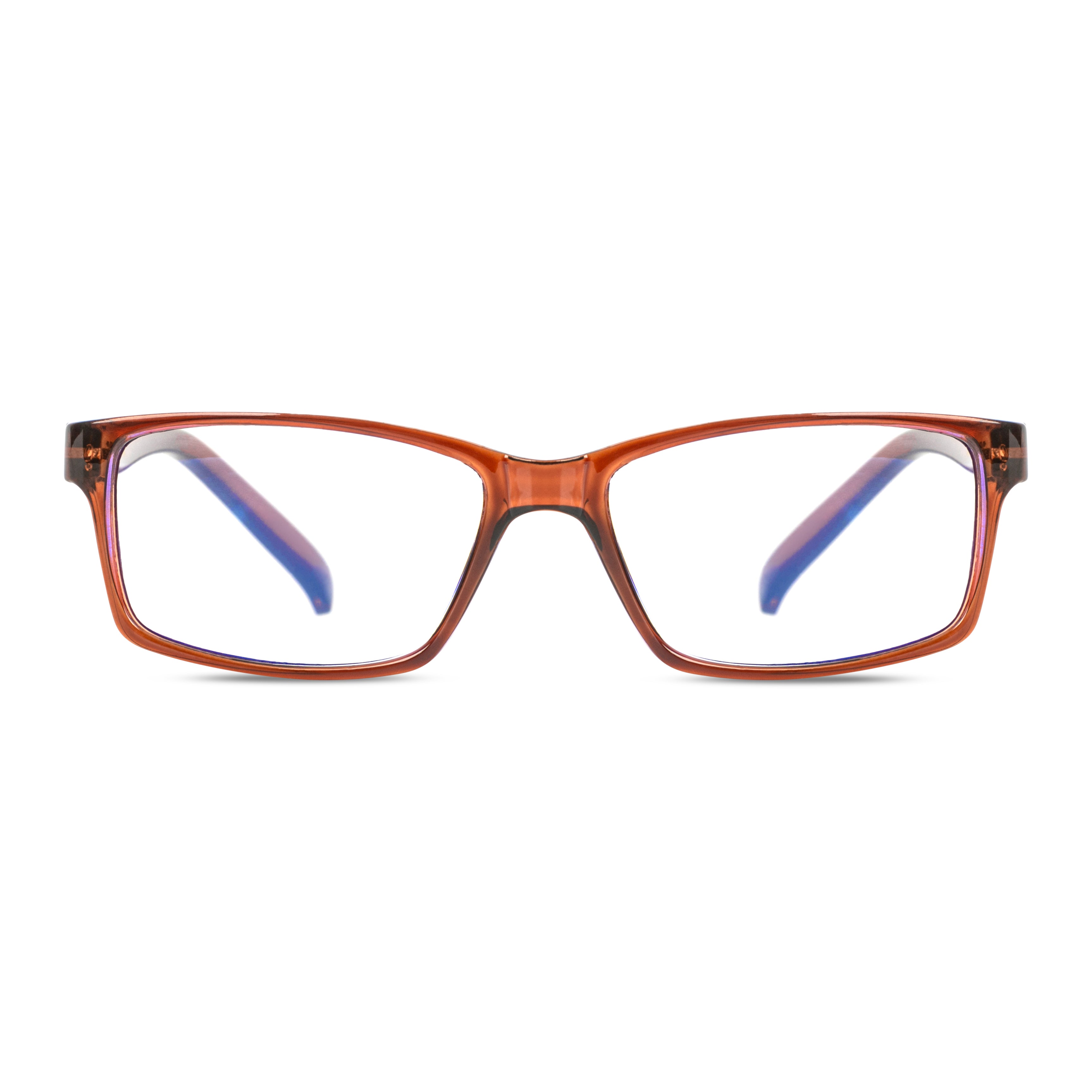 EyeInsist Serene Blue Light Filter Reading Glasses - Brown