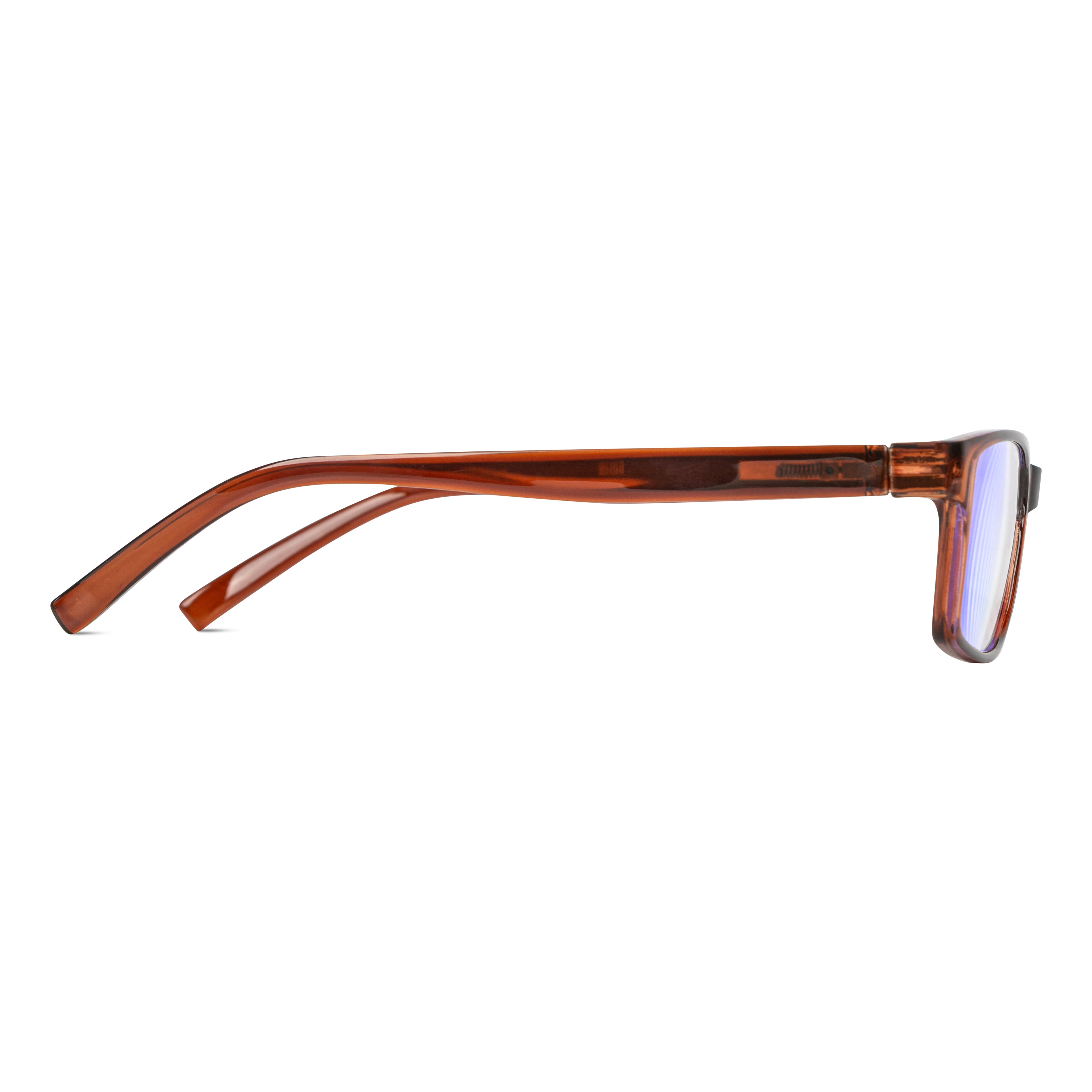 EyeInsist Serene Blue Light Filter Reading Glasses - Brown