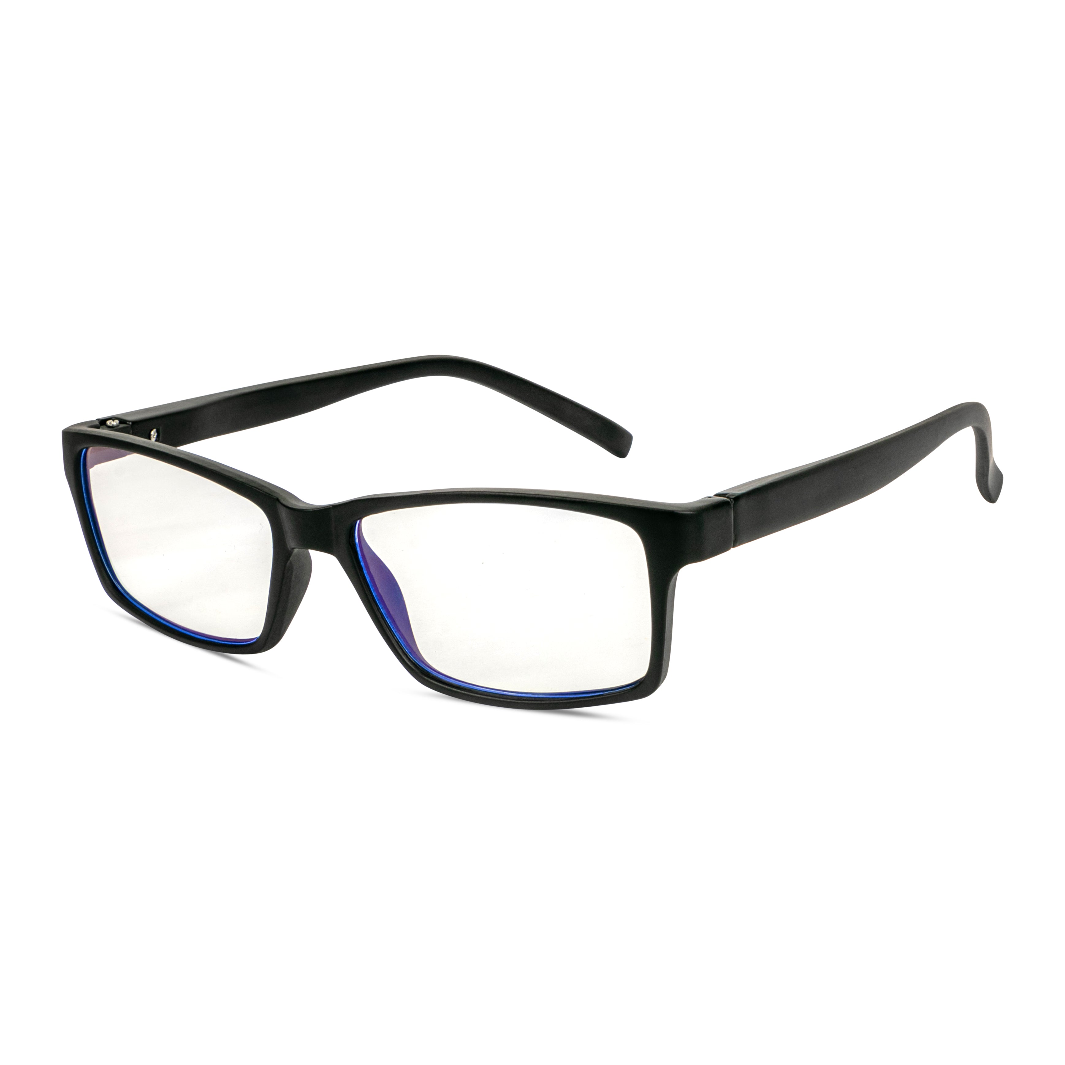 EyeInsist Serene Blue Light Filter Reading Glasses - Matt Black