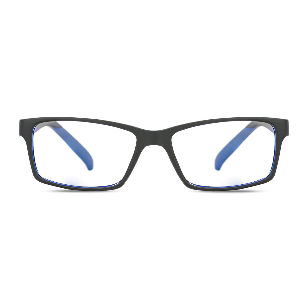 EyeInsist Serene Blue Light Filter Reading Glasses - Matt Black