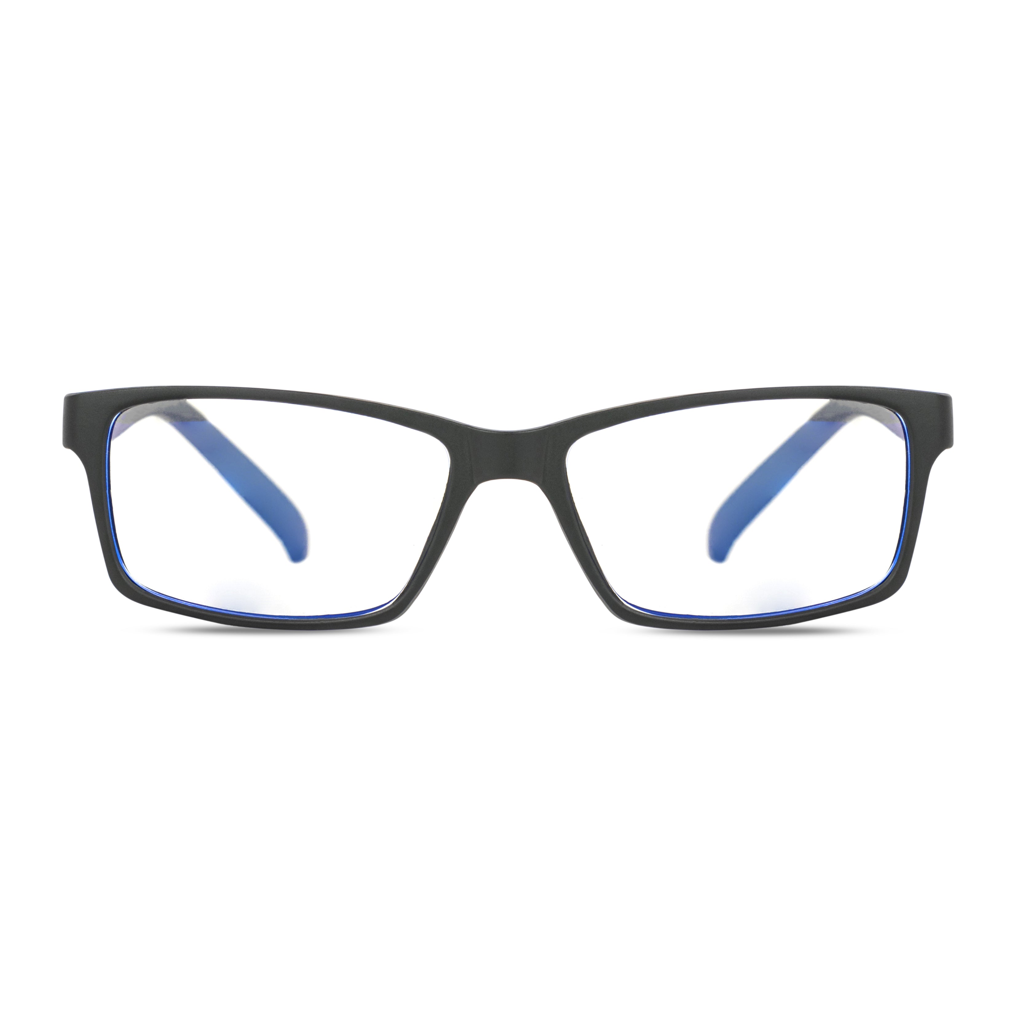 EyeInsist Serene Blue Light Filter Reading Glasses - Matt Black