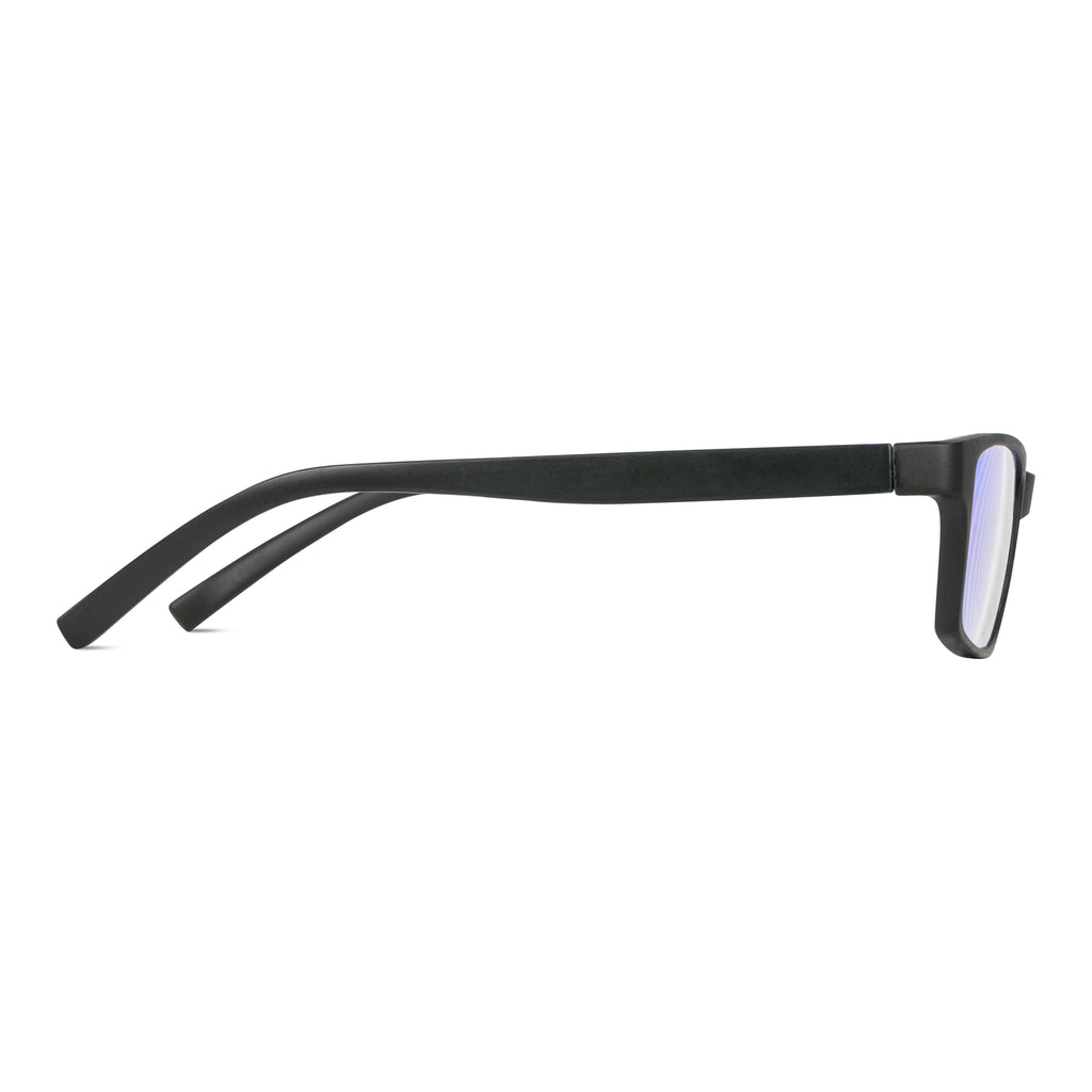EyeInsist Serene Blue Light Filter Reading Glasses - Matt Black
