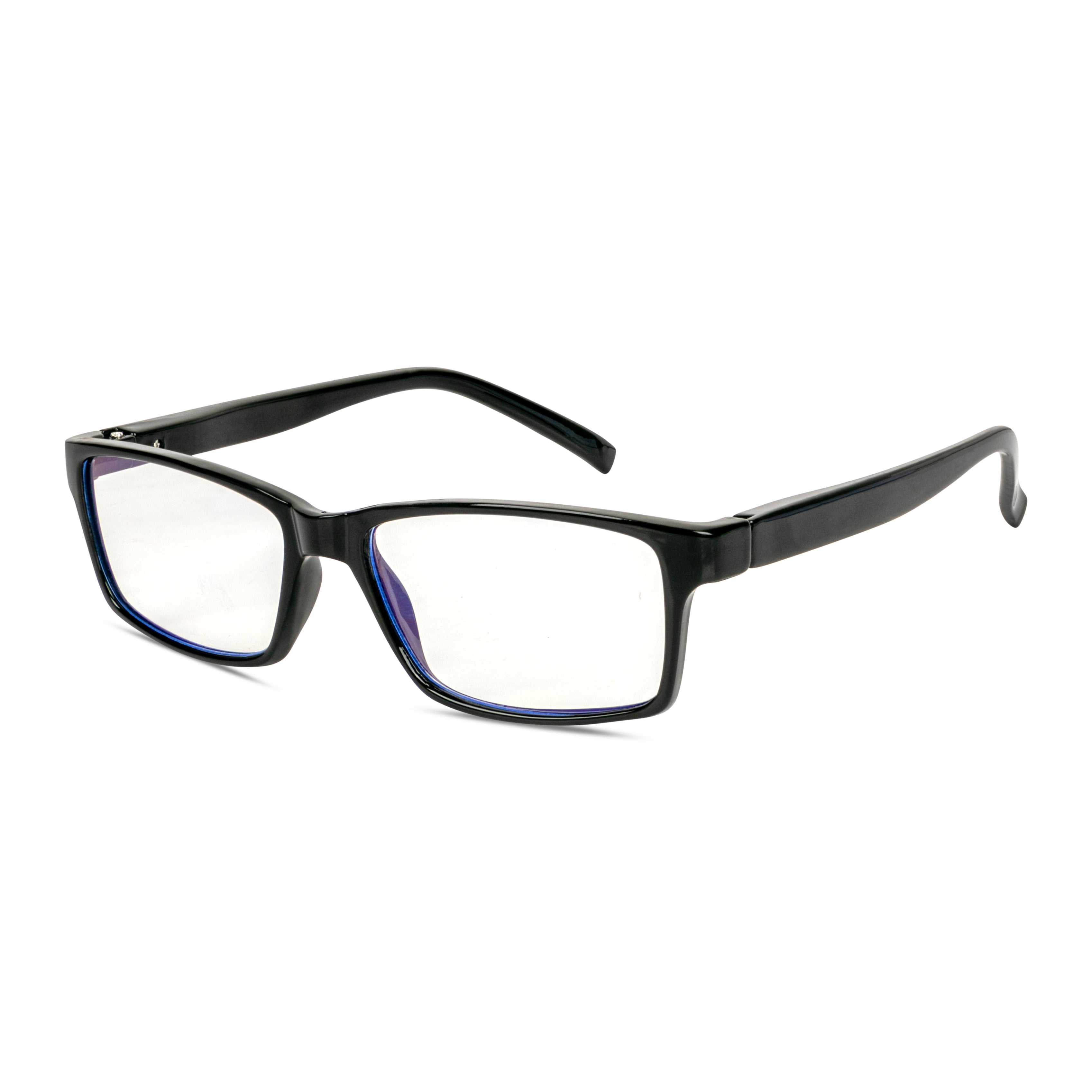 EyeInsist Serene Blue Light Filter Reading Glasses - Shine Black