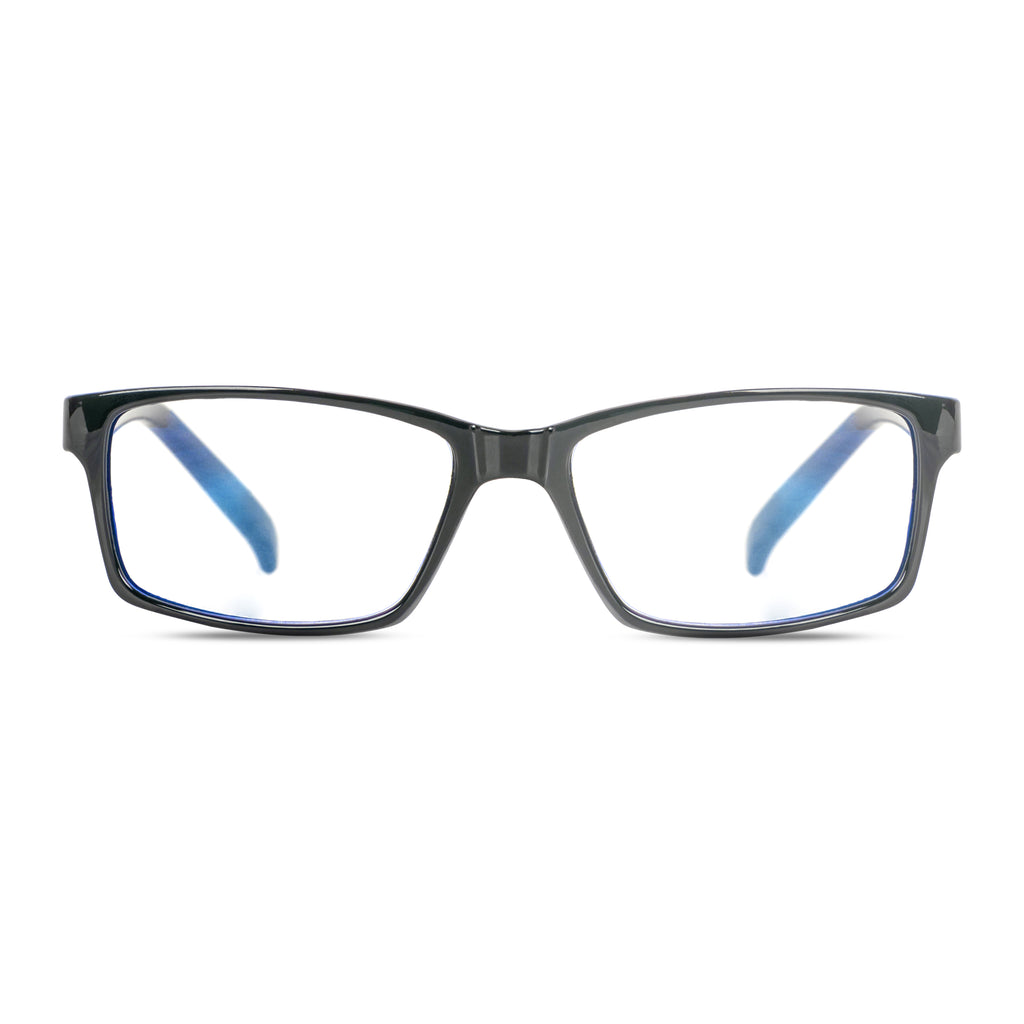 EyeInsist Serene Blue Light Filter Reading Glasses - Shine Black