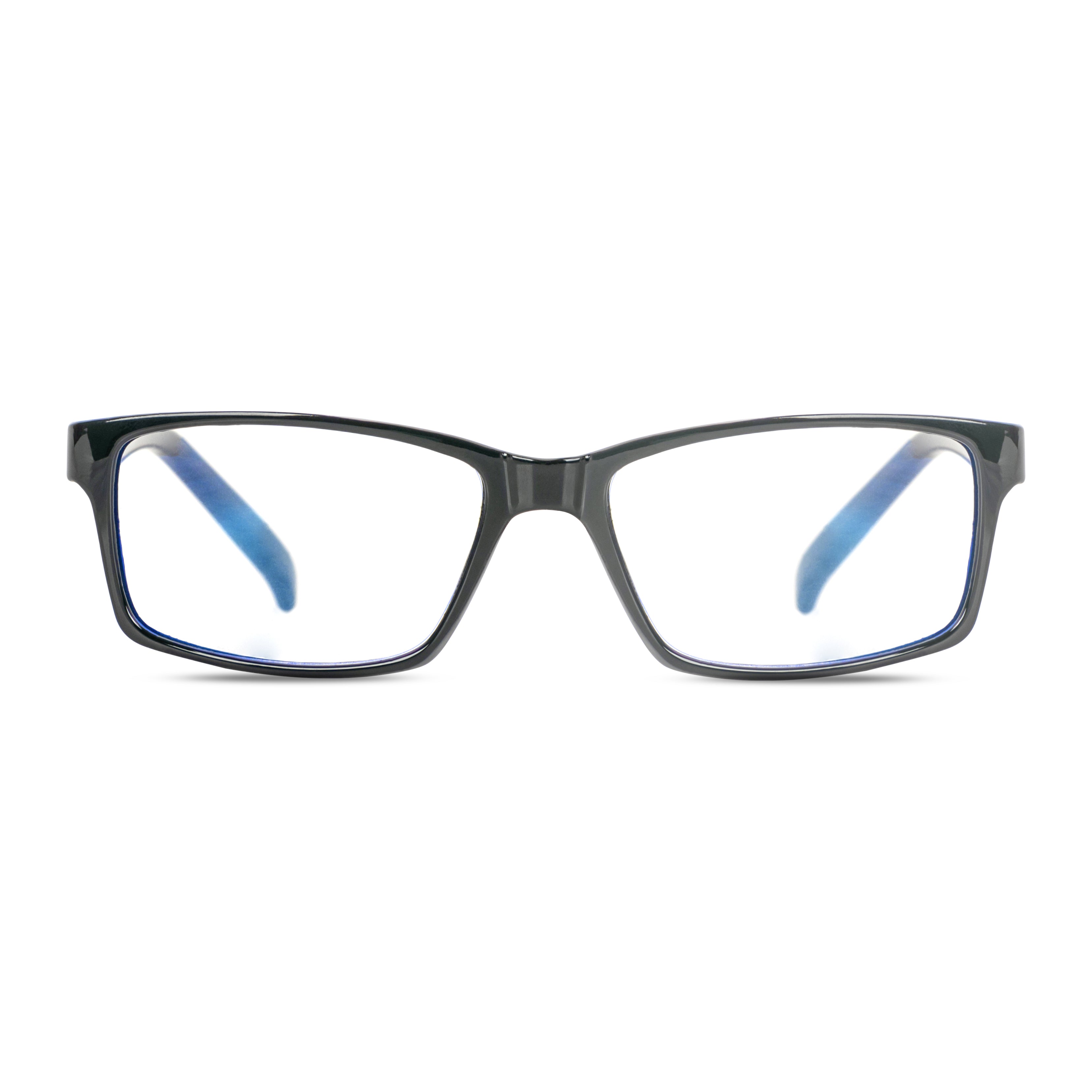 EyeInsist Serene Blue Light Filter Reading Glasses - Shine Black